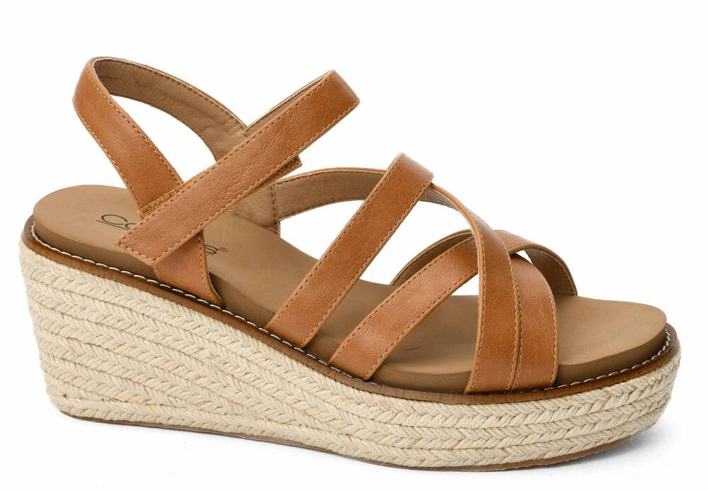 NEW CORKYS FOOTWEAR women's all nighter sandals in cognac